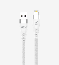 K651 Premium Super Charge 100cm 3A Örgülü Metal Başlı USB Lightning Şarj Kablosu