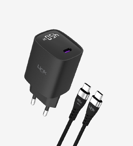 [LNG-G850] G850 Premium Tip-C Kablolu 45W USB-C Süper SI GaN Şarj Adaptörü